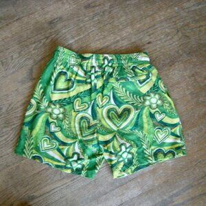 COPY - Blackbough Men's Swim Shorts -Small- Green Hearts Fully Lined NWOT